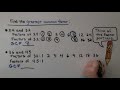 Greatest Common Factor and Factors