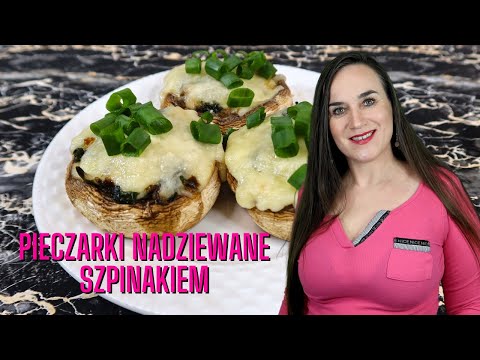 Każdy uwielbia ten łatwy przepis!Pieczarki faszerowane szpinakiem!
