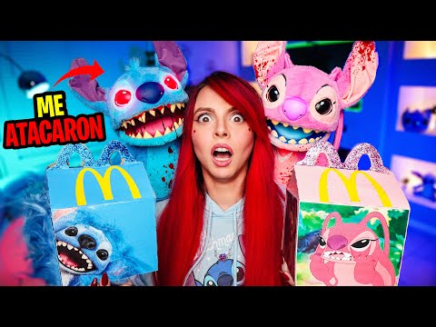 NUNCA COMPRES la CAJITA FELIZ de STITCH a las 3 AM❌​​ *los ANIMATRONICOS ME MUERDEN*​😰​