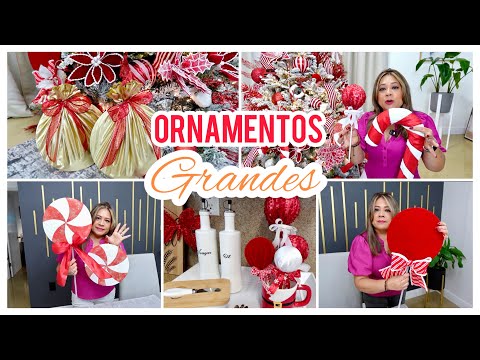 DIY COMO HACER ORNAMENTOS GRANDE PARA EL ARBOL 🎄 ESFERAS DULCES