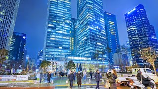 4K Seoul Night Walk! A beautiful winter evening walk. Let's enjoy and walk together!