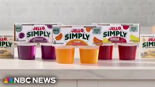YouTube video thumbnail: Jell-O Cuts Artificial Dyes in new Line as Parents Seek Healthier Snacks