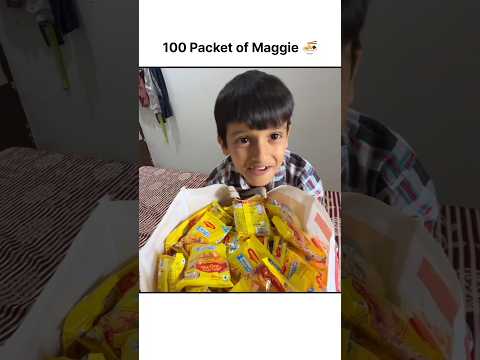 100 Packets of Maggie 🍜❤️ #shorts