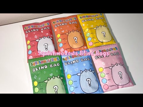 ☁️paper diy☁️ SQUISHMALLOWS BLIND BAGS OPENING! | ASMR | tutorial | applefrog