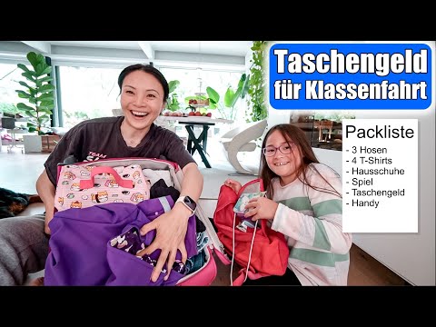 Packliste Klassenfahrt 😍 Taschengeld & Koffer packen für Schule! Mamiseelen