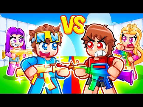 Nico & Zoey vs Techy & Emma REMATCH in Roblox Rivals!