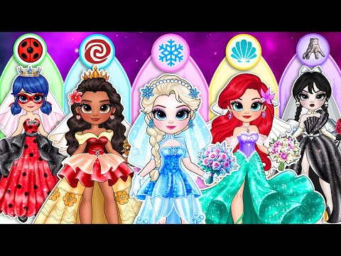 If Elsa, Wednesday & Ladybug Glow Up Into Wedding Dress