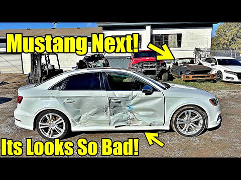 Rebuilding A SIDE SWIPED AUDI S3! Mustang Next?