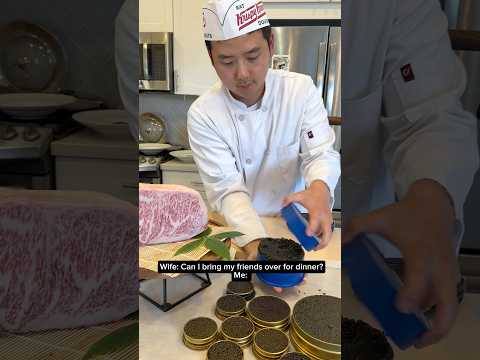 A special caviar omakase dinner for wife's friends