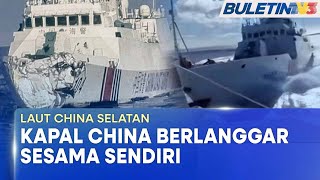 LAUT CHINA SELATAN |  Detik 2 Kapal China Berlanggar Ketika Kejar BOT Filipina
