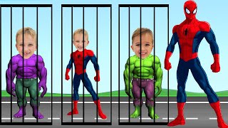 Chris and Niki, Vlad, mom Wrong Heads Top Superheroes, Spider Man, Hulk, Iron Manㅣ슈퍼히어로 그림자 맞추기 춤 댄스