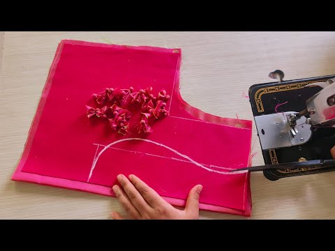 Beautiful potly button blouse back neck design | How to make polty button | Cutting and stitching