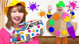 【寸劇】魔法の絵の具でカラフルに変身！キミは何色が好き？不思議なパレットでカラフルお絵描きをしよう♪