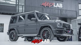 เปลี่ยนโฉม Mercedes Benz G63 AMG ด้วย Spray Wrap สีดำด้าน