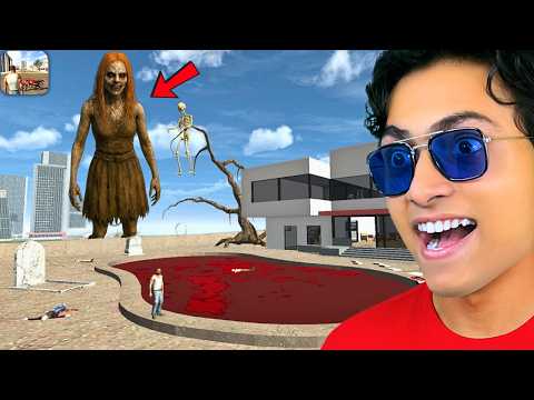 Franklin fights GIANT WITCH in INDIAN BIKE DRIVING 3D😱