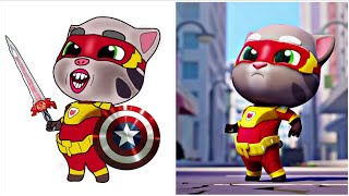 Talking Tom Hero Dash Funny Drawing Meme 😂 | Raccoon Invasion| Talking Tom Shorts Funny Cartoon Meme
