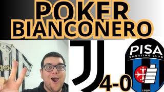 JUVE- PISA|  POKERISSIMO AL PISA, SIAMO A -1 DALLA ROMA! DAVID SPARISCI!!!