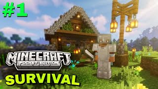 Minecraft PE Survival Series EP -1 In Hindi | MCPE Survival Gameplay Day 1 #minecraftsurvival