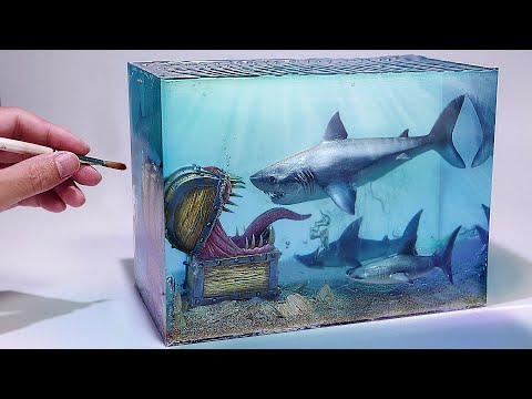 How To Make Underwater Mimic and Sharks Diorama