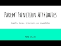 Parent Functions and Their Equations