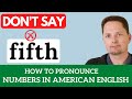 Pronunciation of Ordinal Numbers