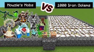 1000 iron golems Vs. All Mowzie's Mobs Monsters in Minecraft Showcase