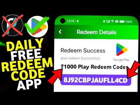 DAILY ₹1000 FREE REDEEM CODE | FREE REDEEM CODE NEW APP | GOOGLE PLAY REDEEM CODE APP | REDEEM CODE