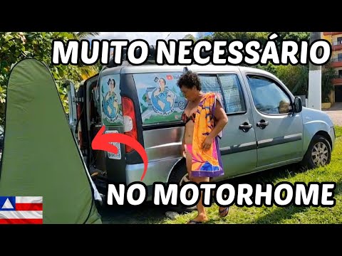 ENFIM UM BANHO DESCENTE NO MOTORHOME