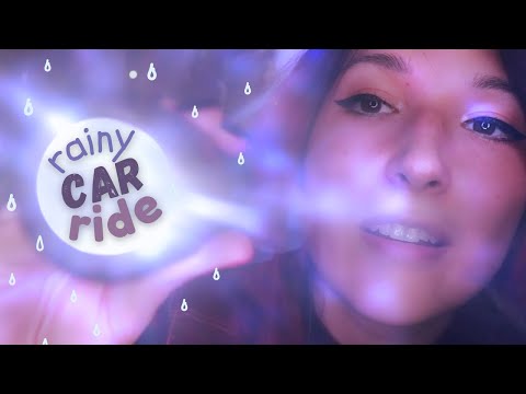 ASMR ☔🚘Guided Rainy Car Ride (Eyes Closed) | Lights Passing + Soft Whispers | Cozy Vibes for Bedtime