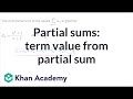 Understanding Partial Sums and Series