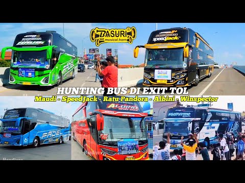 FULL BUS TELOLET BASURI ‼️ Hunting bus artis basuri di Exit tol 🥳Full Artis Corong atas