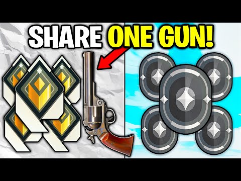 5 Radiant players Share 1 Gun VS 5 Irons! - (INSANE GAME)