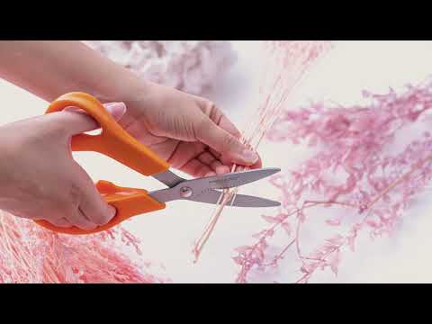 Florist & Garden Serrated Premium Fiskars Scissor 18cm