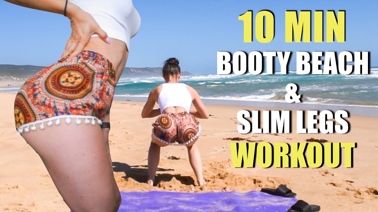 10 MIN BUTT LIFT AND SLIM LEGS WORKOUT - BOOTY BEACH WORKOUT - At Home - getfitbyivana