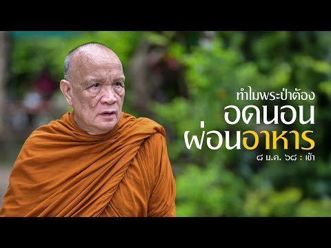 ทำไมพระป่า ต้องอดนอนผ่อนอาหาร : 8 ม.ค. 68 เช้า | หลวงพ่ออินทร์ถวาย สันตุสสโก