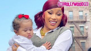 Cardi B Risks Wardrobe Malfunction While Promoting New Album 'Am I The Drama?' With Fans In New York