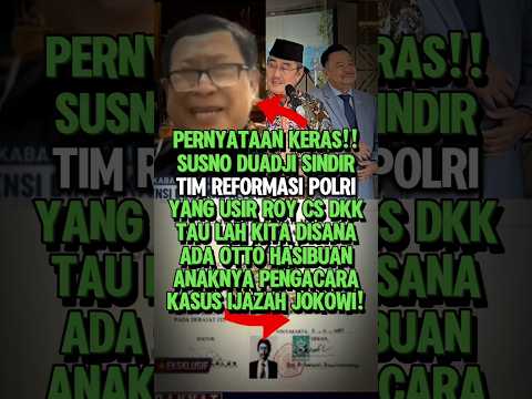 KERAS!! KOMJEN SUSNO DUADJI SINDIR TIM REFORMASI POLRI YANG AROGANSI KEPADA ROY SURYO DKK #shorts