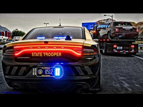 GTA 5 LSPDFR MODS FHP Highway Patrol SLICKTOP CHARGER| GTA 5 Lspdfr Mod