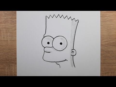 Yeni başlayanlar için kolay çizimler Bart simpson adım adım nasıl çizilir