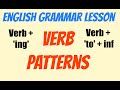 Verb Patterns and Meanings