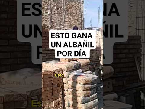 ✅👉 Esto GANA UN ALBAÑIL por día⭐👷‍♂️ #construccion #arquitectura #construction #shorts