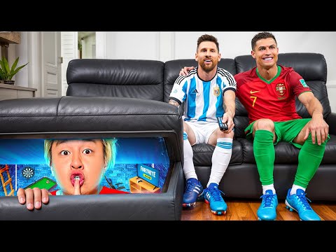 I Built a SECRET Room For Ronaldo VS Messi