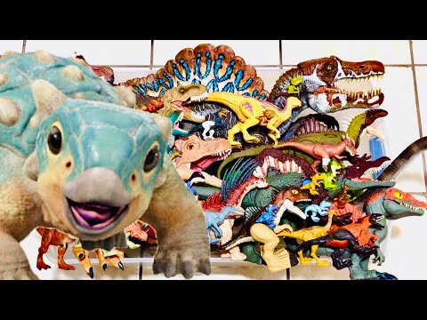 MUCHOS DINOSAURIOS!! MEGA CAJA DE DINOSAURIOS NUEVOS!! ESPINOSAURIO!! T REX!! BUMPY!! Y MUCHOS MÁS!!