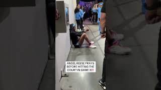 🙏 Angel Reese prays before Game 3 | Atlanta Dream WNBA Finals women's basketball #shorts NBA #short