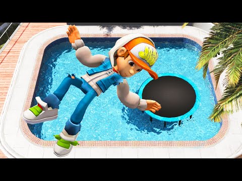 GTA 5 Subway Surfers Jumping Ragdolls into Water (Funny)