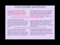 Summarizing, Paraphrasing, and Quoting Techniques