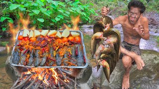 survival in the rainforest - Sustainable Fish Catching and Cooking Techniques in the Wild
