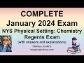 NYS Regents Chemistry January 2024 Exam Breakdown
