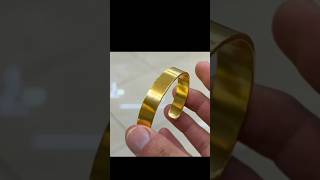 Making a pure gold cuff bangle bracelet #howto #gold #goldbar #jewelrymaking #jewelry #goldchain