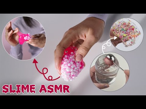 Sparkling detox slime | Red gold gloss slime | Raspberry putting slime | satisfying slime | ASMR